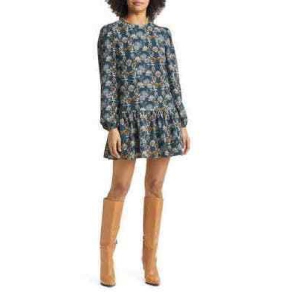 Caslon Green Floral Dress - XS